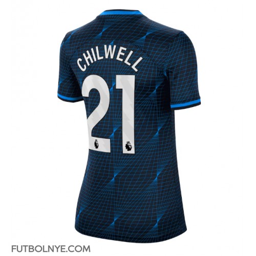 Camiseta Chelsea Ben Chilwell #21 Visitante Equipación para mujer 2023-24 manga corta